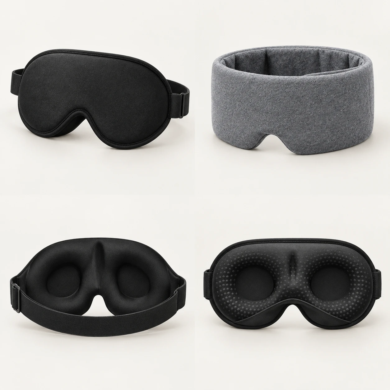 3D 立體記憶綿眼罩內側眼窩外觀示意